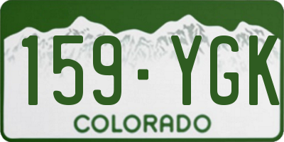 CO license plate 159YGK