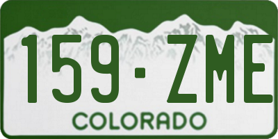 CO license plate 159ZME