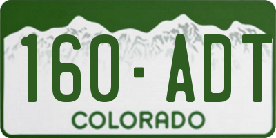 CO license plate 160ADT