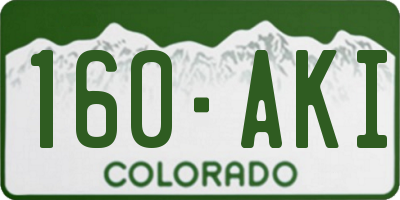 CO license plate 160AKI