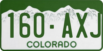 CO license plate 160AXJ