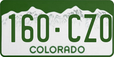 CO license plate 160CZO