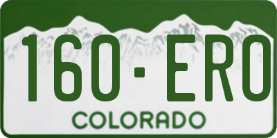 CO license plate 160ERO