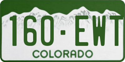 CO license plate 160EWT