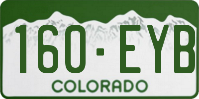 CO license plate 160EYB