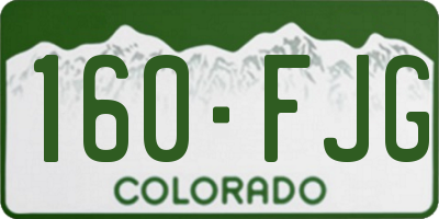 CO license plate 160FJG