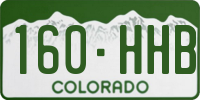 CO license plate 160HHB