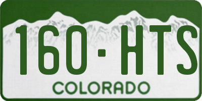CO license plate 160HTS