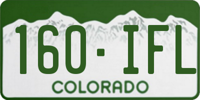 CO license plate 160IFL