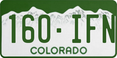 CO license plate 160IFN
