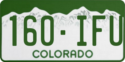 CO license plate 160IFU