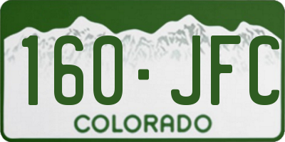 CO license plate 160JFC