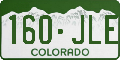 CO license plate 160JLE