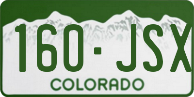 CO license plate 160JSX