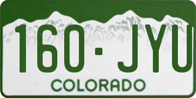 CO license plate 160JYU