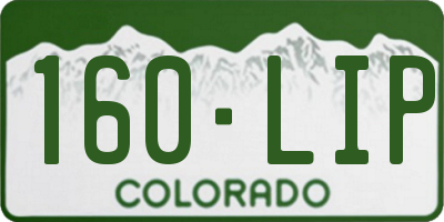 CO license plate 160LIP