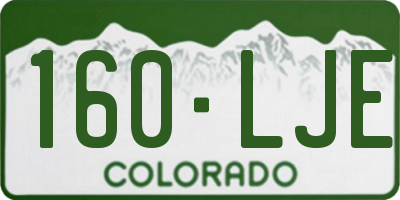 CO license plate 160LJE