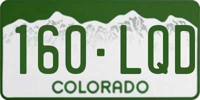 CO license plate 160LQD