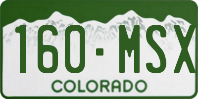 CO license plate 160MSX