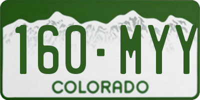 CO license plate 160MYY