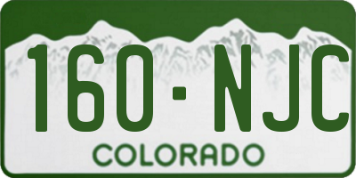 CO license plate 160NJC