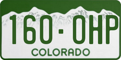 CO license plate 160OHP