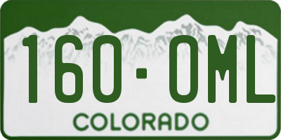 CO license plate 160OML