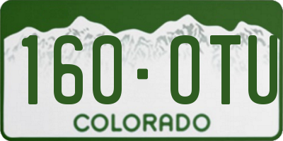 CO license plate 160OTU