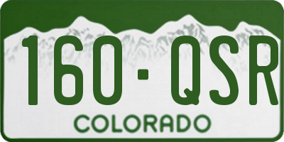 CO license plate 160QSR