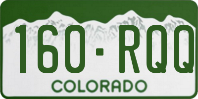 CO license plate 160RQQ