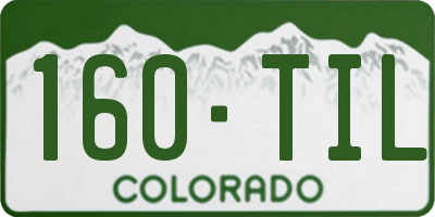 CO license plate 160TIL