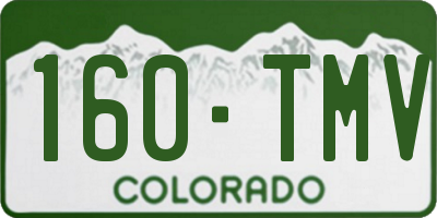 CO license plate 160TMV