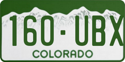 CO license plate 160UBX