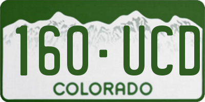 CO license plate 160UCD
