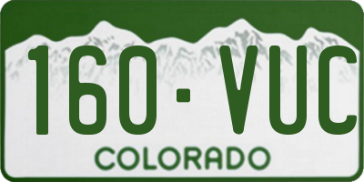 CO license plate 160VUC