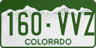 CO license plate 160VVZ
