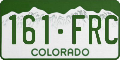CO license plate 161FRC