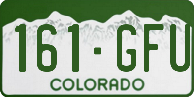 CO license plate 161GFU