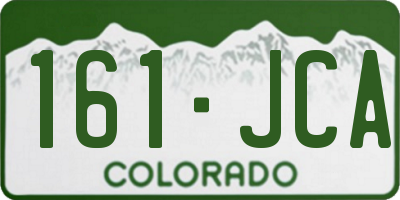 CO license plate 161JCA