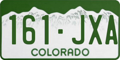 CO license plate 161JXA