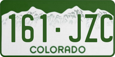 CO license plate 161JZC