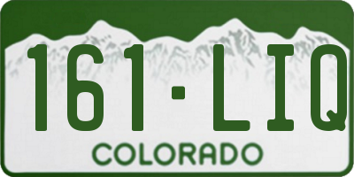 CO license plate 161LIQ