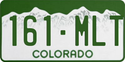 CO license plate 161MLT