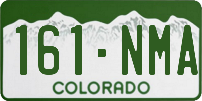 CO license plate 161NMA