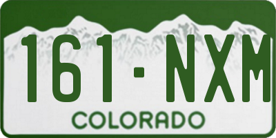 CO license plate 161NXM
