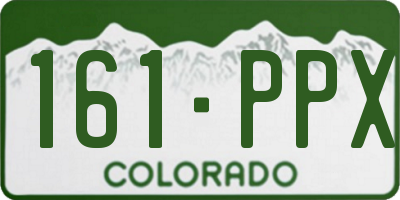 CO license plate 161PPX