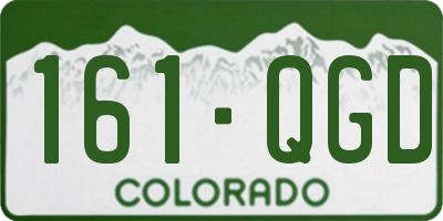 CO license plate 161QGD