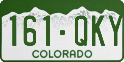 CO license plate 161QKY
