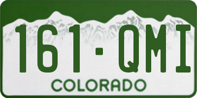CO license plate 161QMI