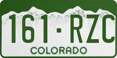 CO license plate 161RZC